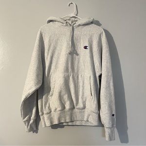 Champion Reverse Weave Hoodie Men's S Heather White